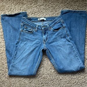Levi’s jeans , super low , size 1s , medium wash, bootcut